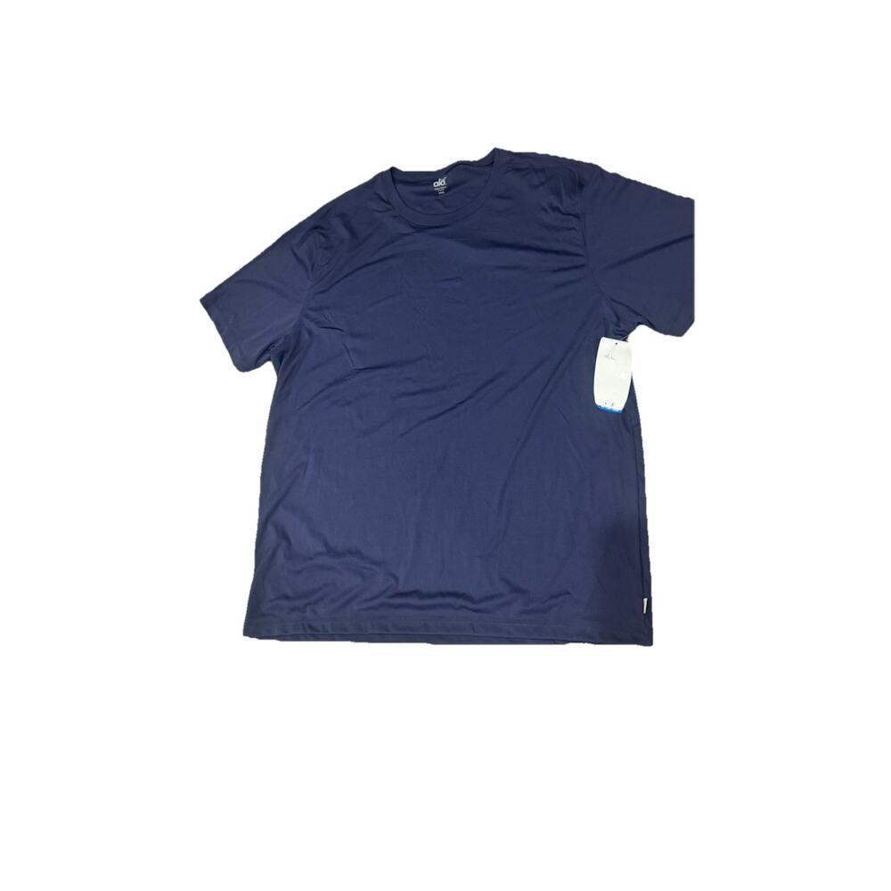 Alo Yoga CoolFit Shirt Adult XXXL Blue Performance Stretch Workout Gym Mens NEW